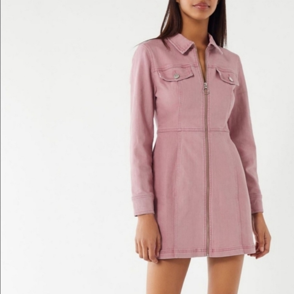 BDG Urban Outfitters Pink Denim Dress